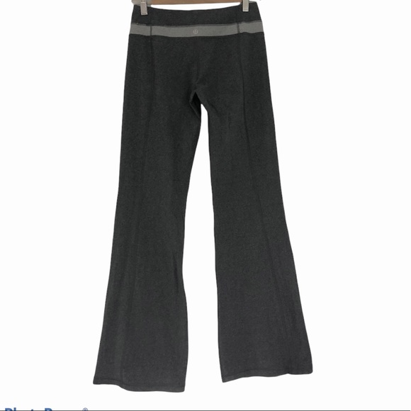 Lululemon Grey Stretchy Lounge Groove Pants Flare Leg Tall Long Women’s Size 6 - Picture 2 of 13